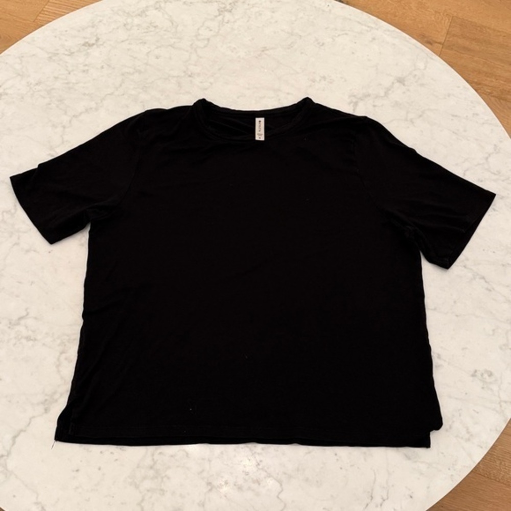 Athleta Nighttime Bliss Sleep Tee Women’s M Black Pajama Lounge Top